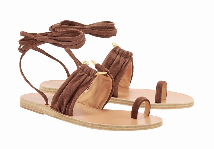 Coffee Ancient Greek Sandals Kerasia Women Gladiator Sandals | DXS7416VY