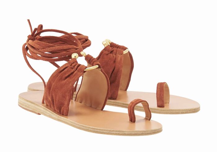 Coffee Ancient Greek Sandals Kerasia Women Gladiator Sandals | MAM7640RF