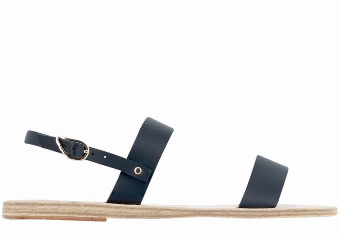 Dark Blue Ancient Greek Sandals Clio Women Back-Strap Sandals | VRB1628SR