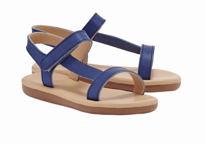 Dark Blue Ancient Greek Sandals Little Iasonas Soft Kids' Casual Sandals | ZDR2612TH