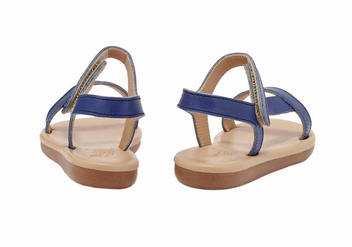 Dark Blue Ancient Greek Sandals Little Iasonas Soft Kids' Casual Sandals | ZDR2612TH