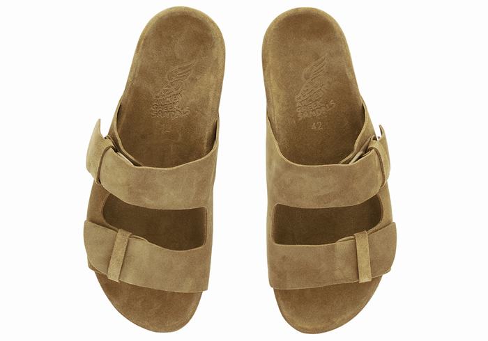 Green Ancient Greek Sandals Diogenis Men Slippers | JJG1241YX