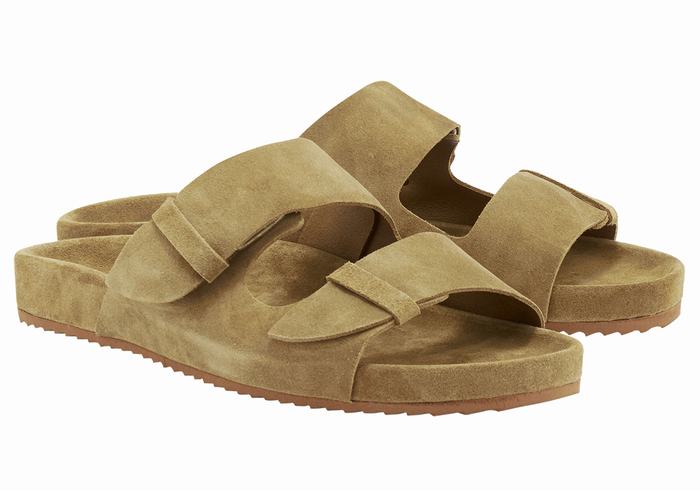 Green Ancient Greek Sandals Diogenis Men Slippers | JJG1241YX