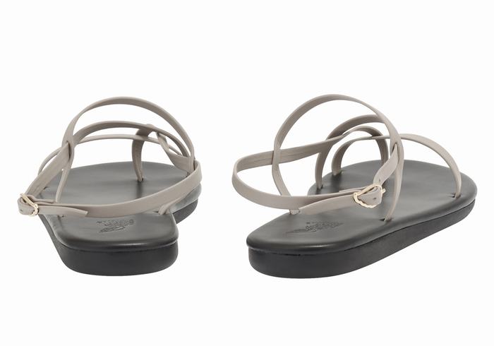 Grey Brown Ancient Greek Sandals Alethea Women Back-Strap Sandals | NGD6732LU