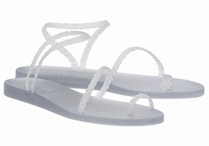 Grey Gold Ancient Greek Sandals Eleftheria Women Braided Sandals | JRB1046AM