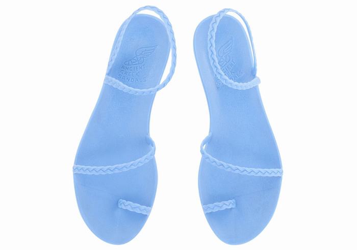 Light Blue Ancient Greek Sandals Eleftheria Women Braided Sandals | EAJ5792OP