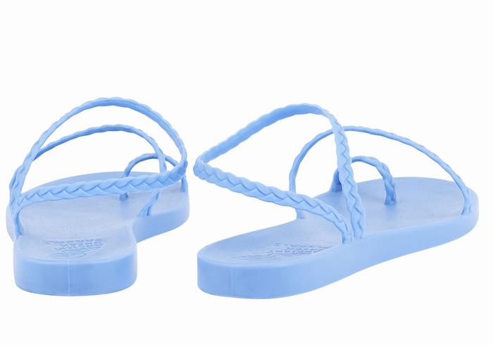 Light Blue Ancient Greek Sandals Eleftheria Women Braided Sandals | EAJ5792OP