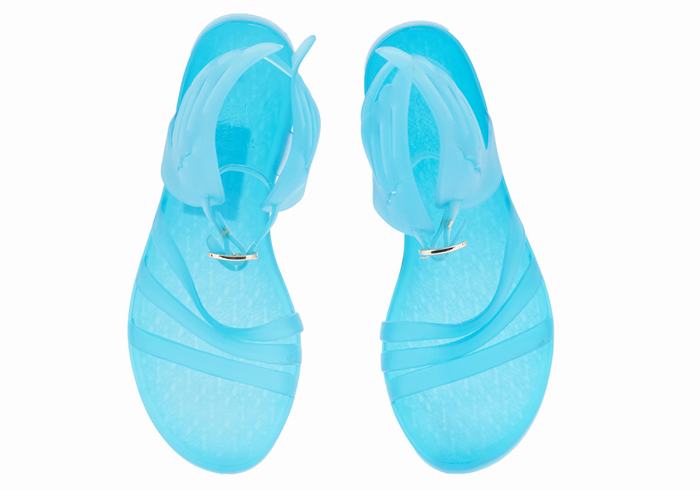 Light Blue Ancient Greek Sandals Ikaria Women Ankle Strap Sandals | JUA3155QR