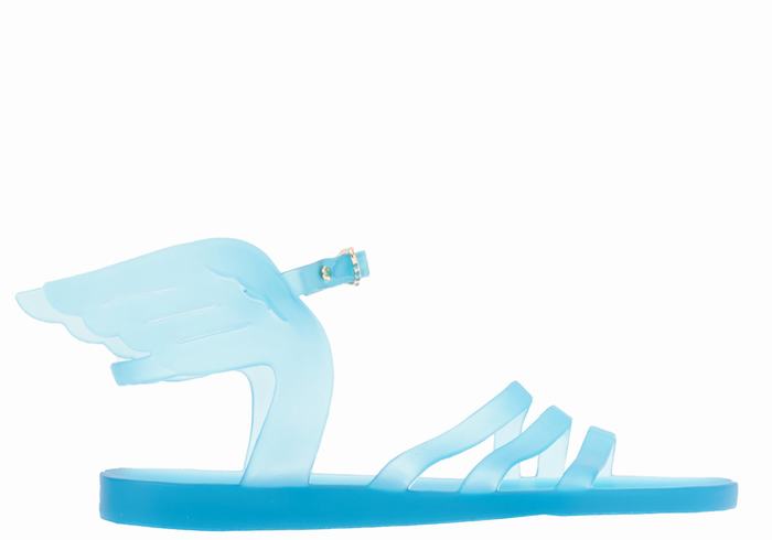 Light Blue Ancient Greek Sandals Ikaria Women Ankle Strap Sandals | JUA3155QR