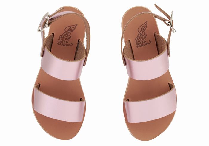 Pink Ancient Greek Sandals Little Clio Soft Kids' Casual Sandals | NHB5241YD