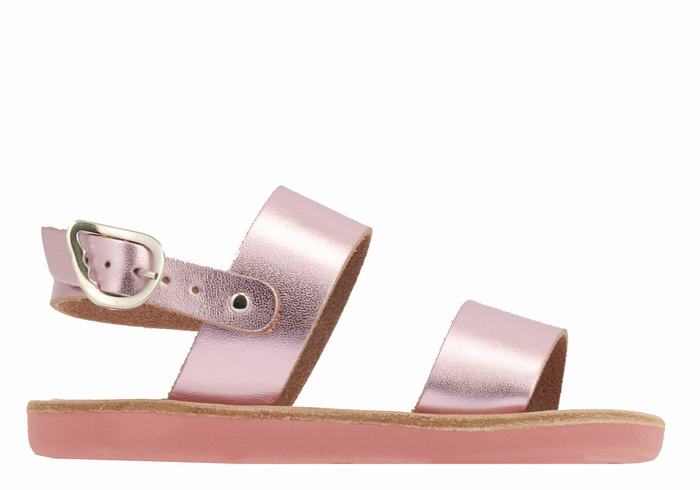 Pink Ancient Greek Sandals Little Clio Soft Kids\' Casual Sandals | NHB5241YD