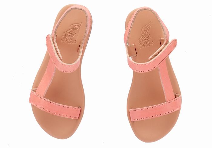 Pink Ancient Greek Sandals Little Iasonas Soft Kids' Casual Sandals | ZBT5399JE