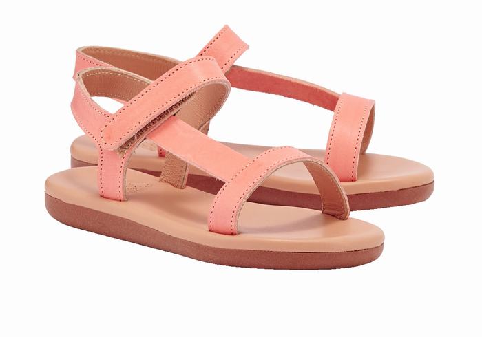 Pink Ancient Greek Sandals Little Iasonas Soft Kids' Casual Sandals | ZBT5399JE