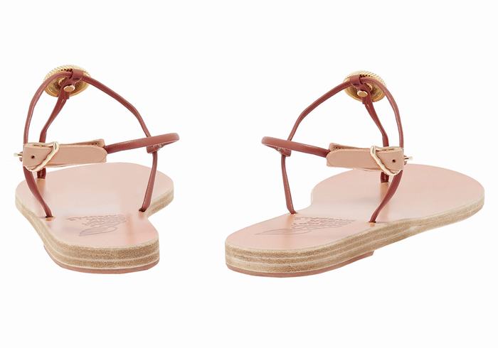 Red Ancient Greek Sandals Dimitra Flip Flop Women Back-Strap Sandals | KCH4049TQ