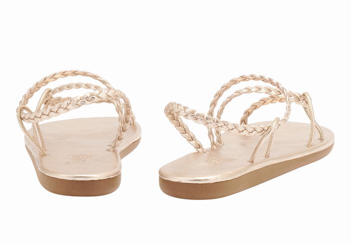 Rose Gold Ancient Greek Sandals Maya Women Braided Sandals | WDX6942NM