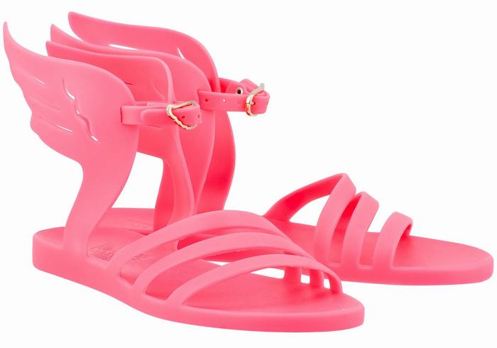 Rose Pink Ancient Greek Sandals Ikaria Women Ankle Strap Sandals | MEL4776PB