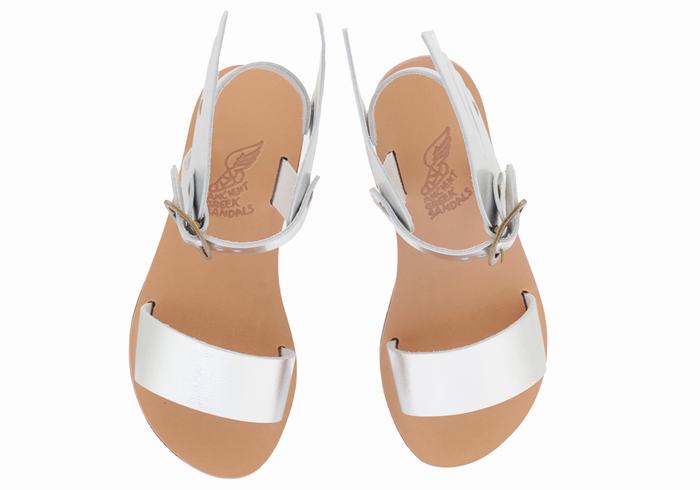 Silver Ancient Greek Sandals Little Ikaria Soft Kids' Casual Sandals | XAE10045EV