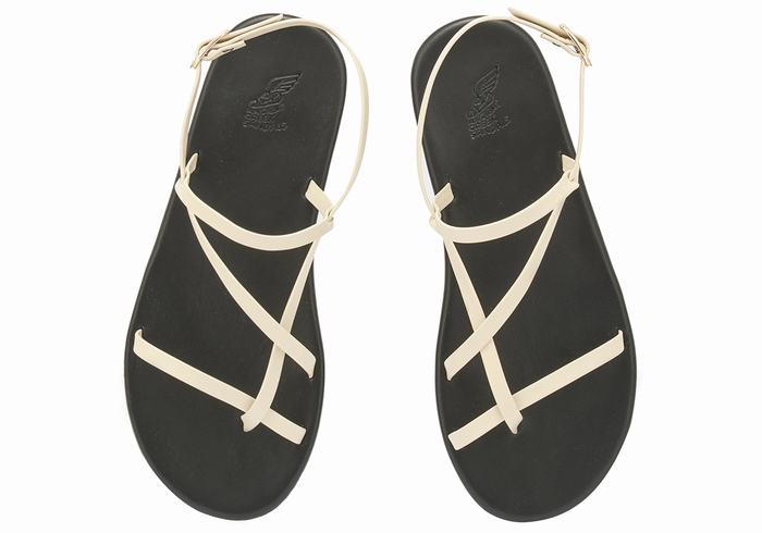 White Ancient Greek Sandals Alethea Women Back-Strap Sandals | TMB3467PW