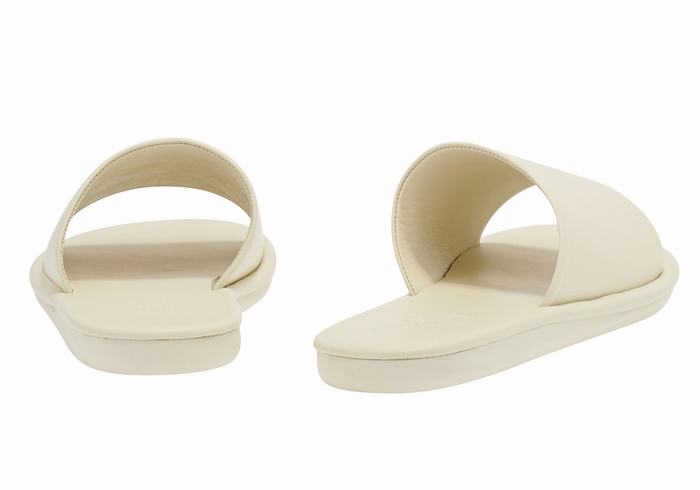 White Ancient Greek Sandals Cerastes Women Slide Sandals | LFK368NS