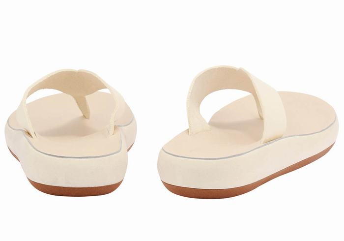 White Ancient Greek Sandals Charys Comfort Women Flip Flops | OLU4384CG