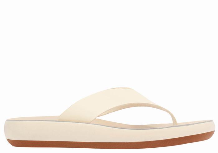 White Ancient Greek Sandals Charys Comfort Women Flip Flops | OLU4384CG