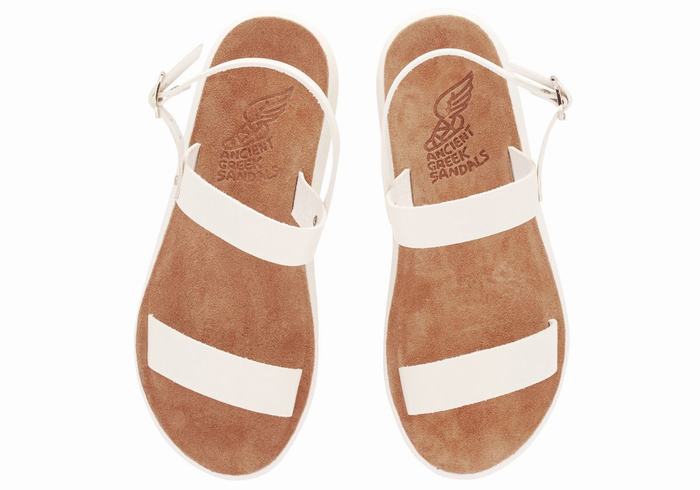 White Ancient Greek Sandals Clio Comfort Women Casual Sandals | UQL8235QY