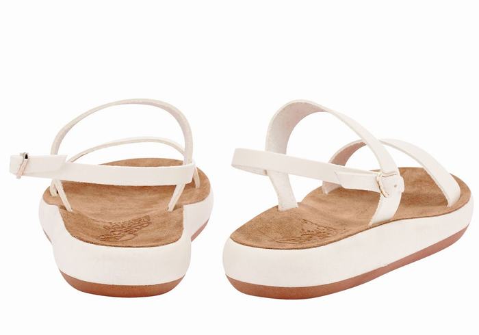 White Ancient Greek Sandals Clio Comfort Women Casual Sandals | UQL8235QY