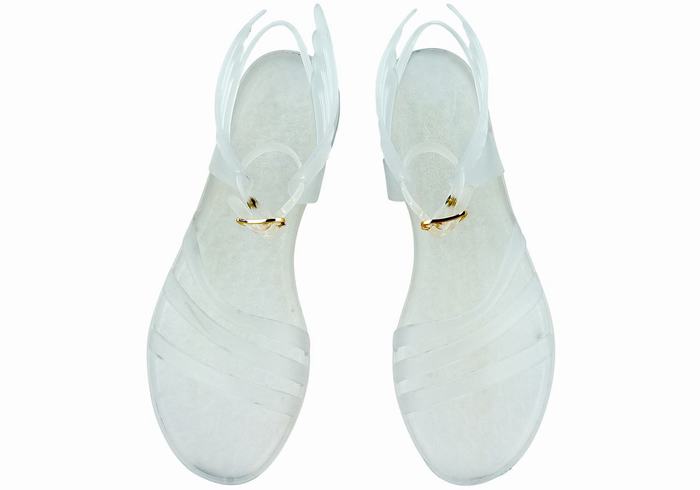 White Ancient Greek Sandals Ikaria Women Ankle Strap Sandals | HTN7723YM