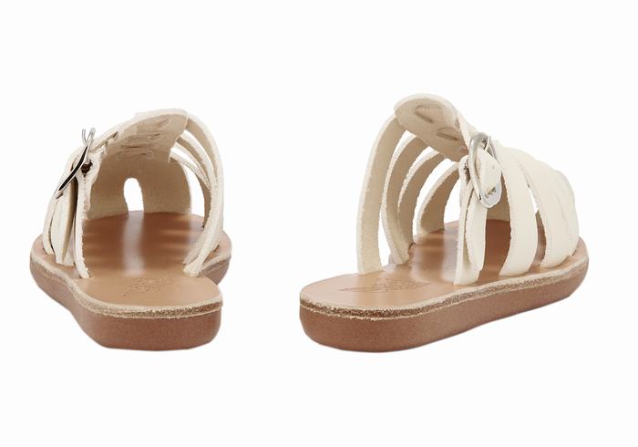 White Ancient Greek Sandals Little Cosmia Soft Kids' Fisherman Sandals | NZG6485KE