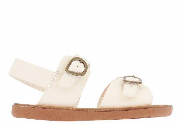 White Ancient Greek Sandals Little Irini Soft Kids\' Casual Sandals | ZAZ3734AT