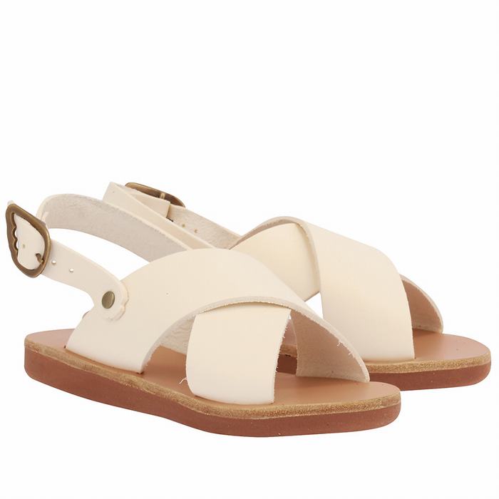 White Ancient Greek Sandals Little Maria Soft Kids' Casual Sandals | BSF6370OV