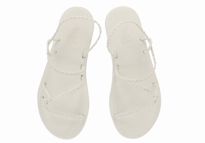 White Ancient Greek Sandals Maya Women Braided Sandals | KPP157WT