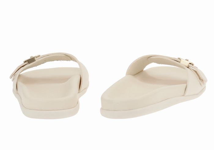 White Ancient Greek Sandals Odi Women Slide Sandals | AQK6720ES