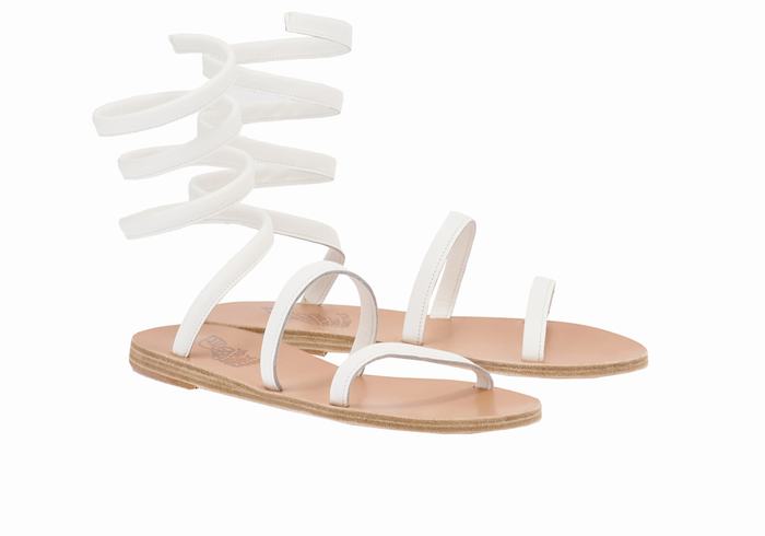 White Ancient Greek Sandals Ofis Women Gladiator Sandals | VSL4561RZ