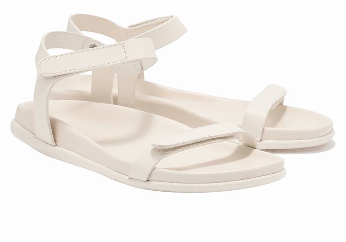 White Ancient Greek Sandals Poros Women Back-Strap Sandals | SJT971LQ