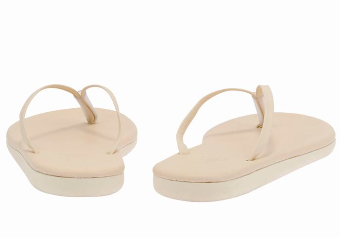 White Ancient Greek Sandals Saionara Women Flip Flops | IUZ6497VD